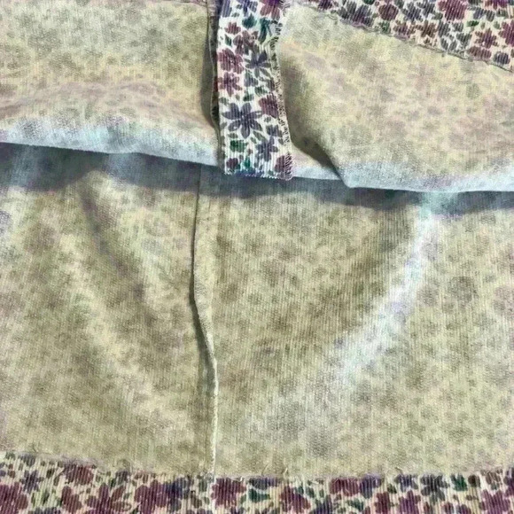 Vintage 90s Jantzen Pastel Purple Ditzy Floral Corduroy Skirt - Picture 5 of 7